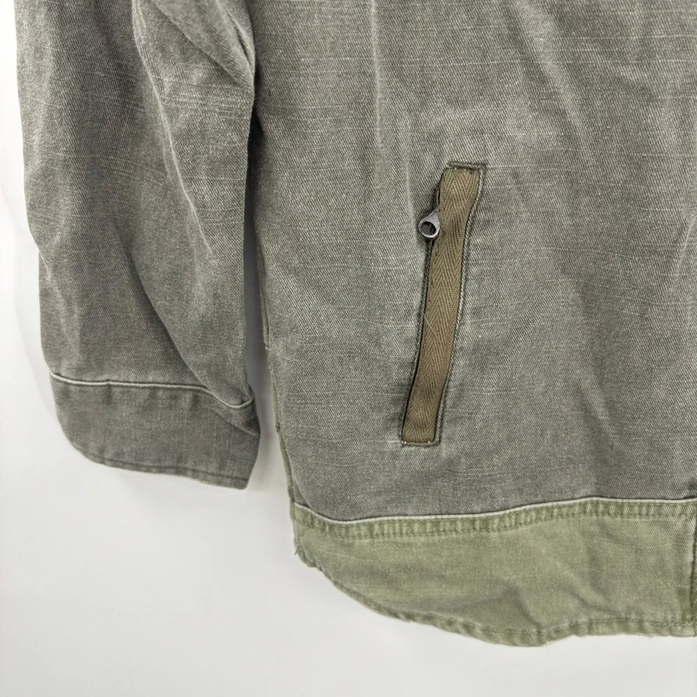 Art Class Boys Utility Jacket Small 6 7 Olive Green Full Zip Cotton Patches New‎